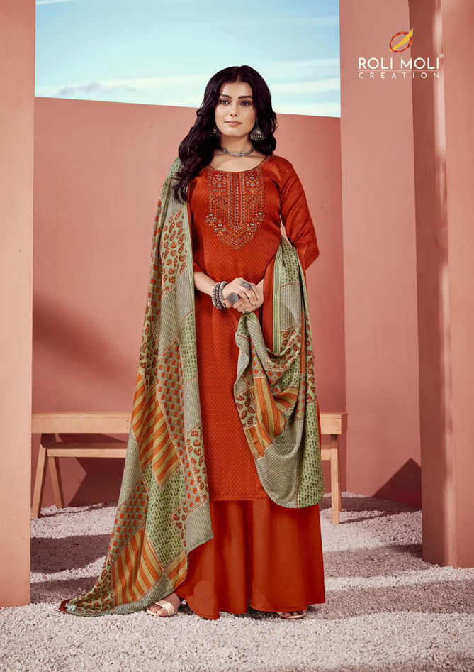 Roli Moli Maayera Fancy Festive Wear Embroidery Pashmina Dress Material Collection